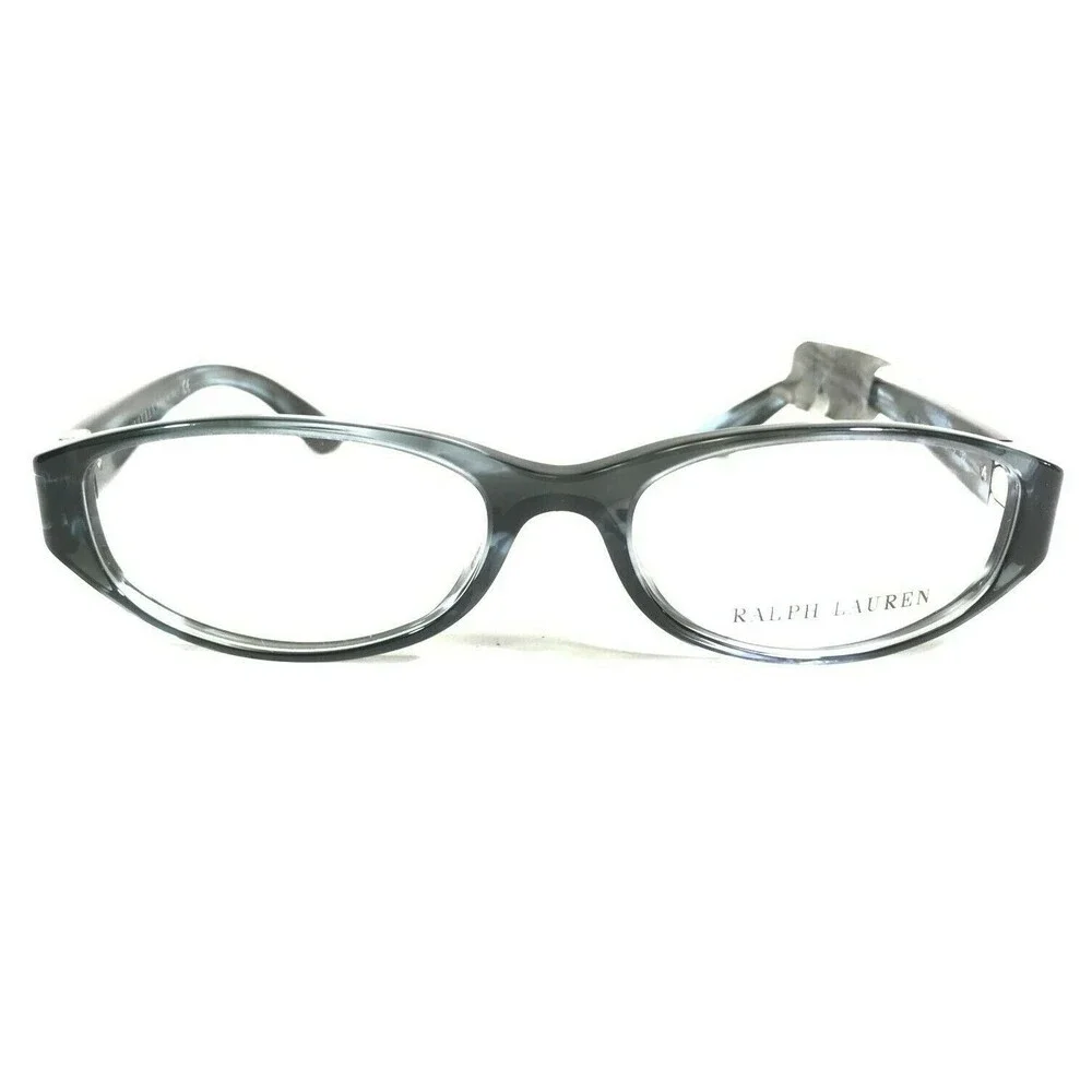 Ralph Lauren Eyeglasses Frames RL6032 5148 Blue Horn Oval Silver 50-16-130